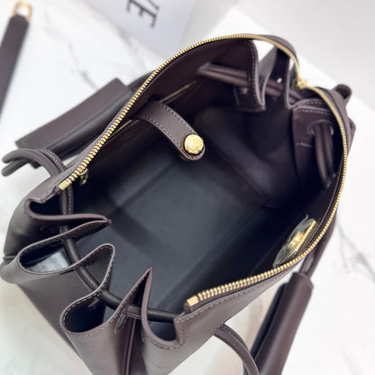 Loewe Madrid Handbag 23.5 Dark Reddish Brown Cowhide