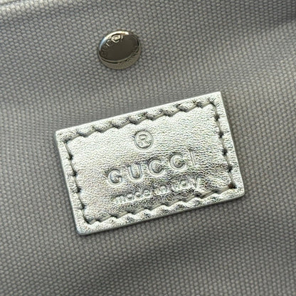 GG Emblem Small Bucket Bag Beige Sliver GG Fabric