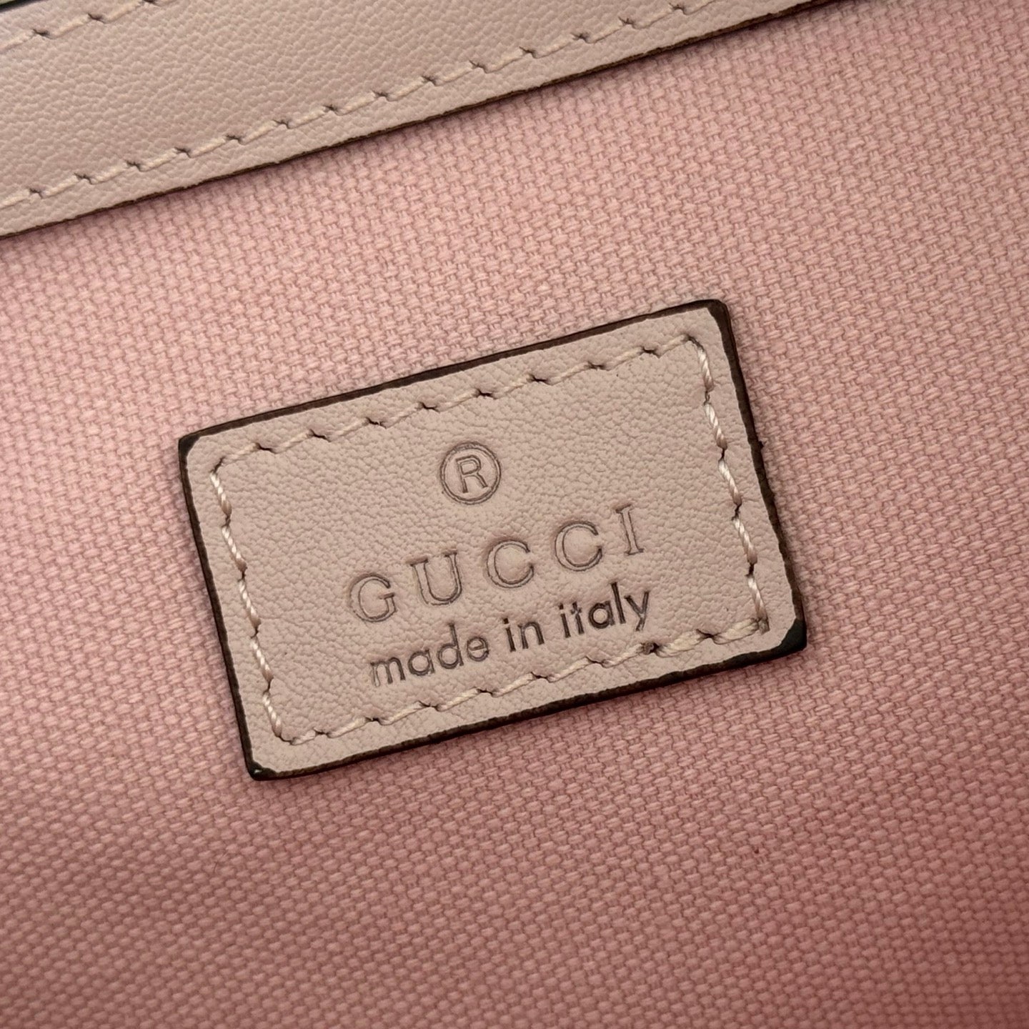 GG Emblem Bucket Bag 25cm Pink Red GG Fabric