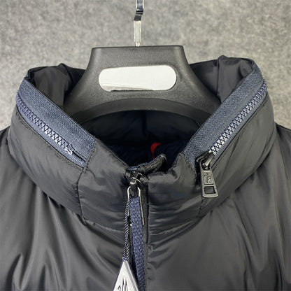 Moncler Peuplier Short Down Jacket 'Navy'