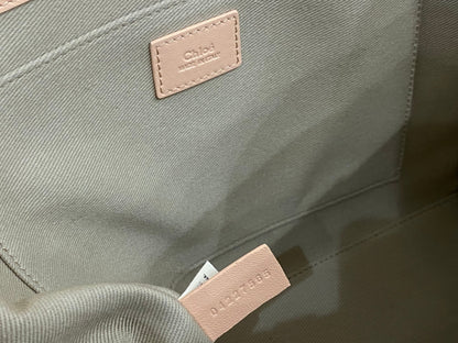 Chloé Woody tote bag pink 37cm calfskin 531241