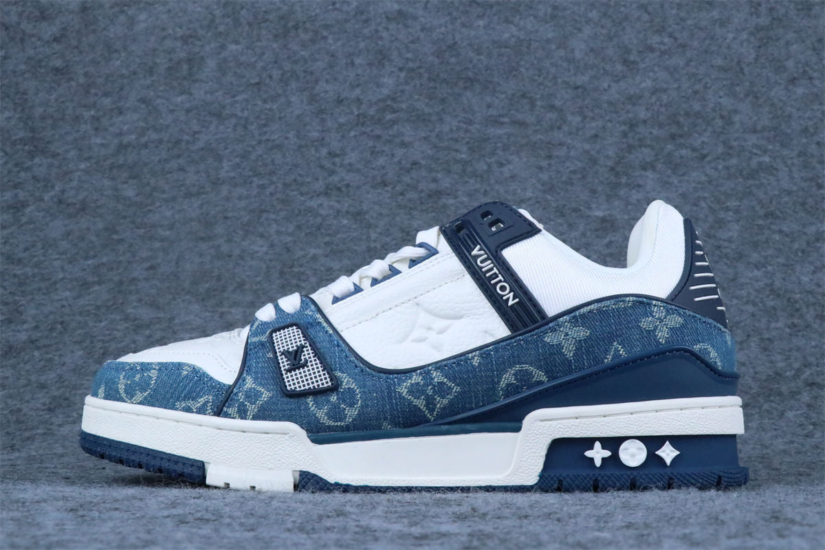 LV Trainer Monogram Denim 'White Blue' (B-Grade Version)