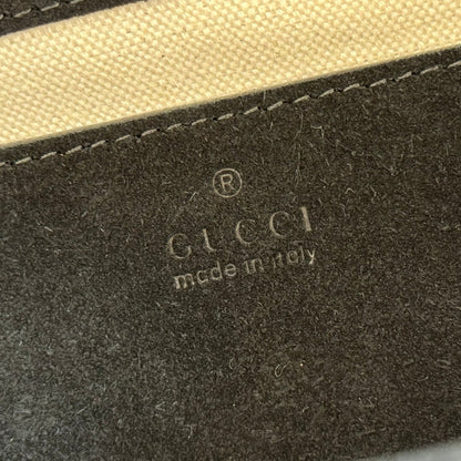 GG Medium Shoulder Bag With Chain Black GG Suede