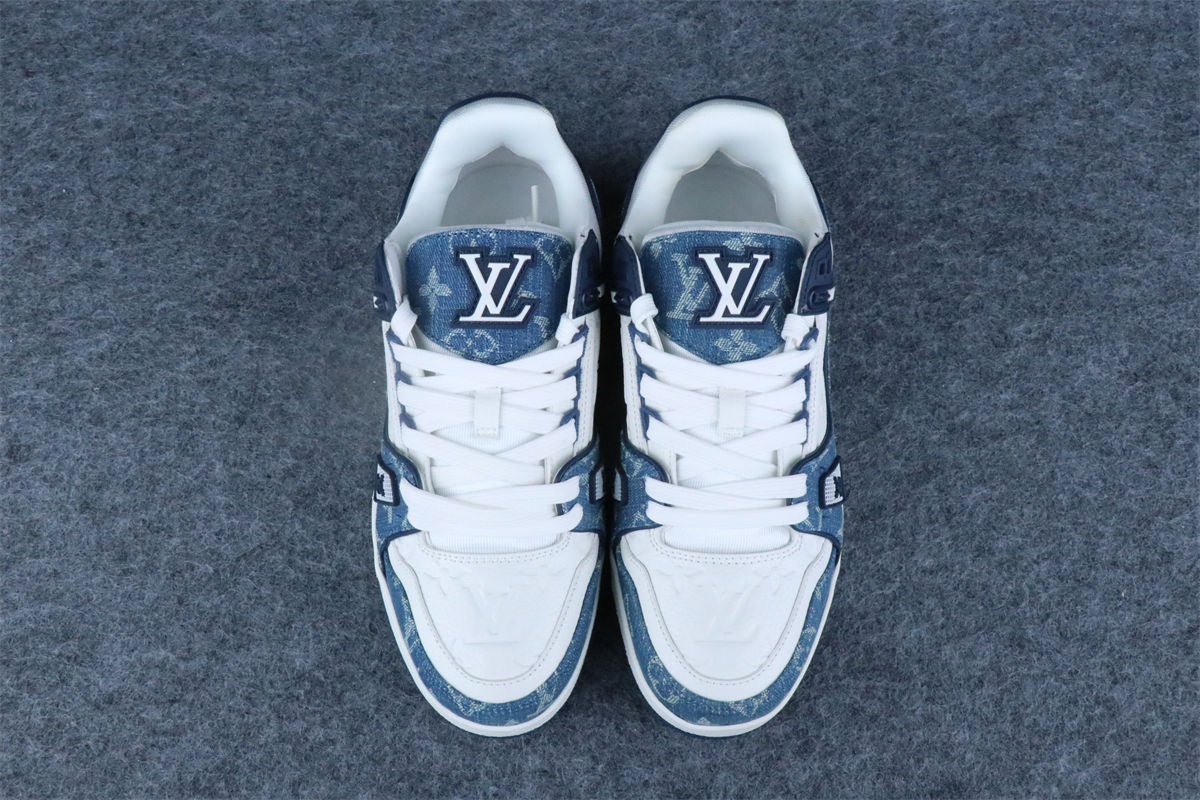 LV Trainer Monogram Denim 'White Blue' (B-Grade Version)
