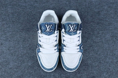 LV Trainer Monogram Denim 'White Blue' (B-Grade Version)