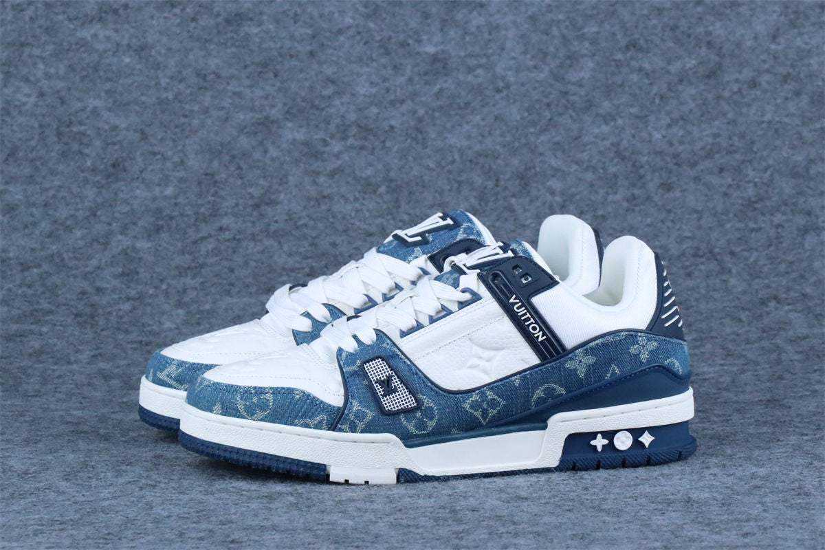 LV Trainer Monogram Denim 'White Blue' (B-Grade Version)