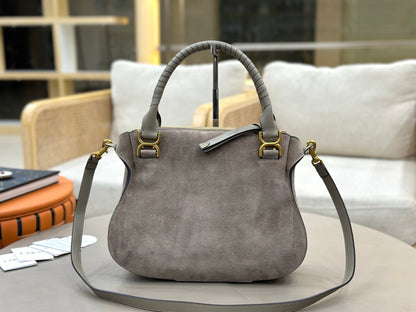 Chloe Marcie Bag Grey Suede 281265