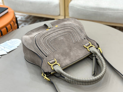Chloe Marcie Bag Grey Suede 281265