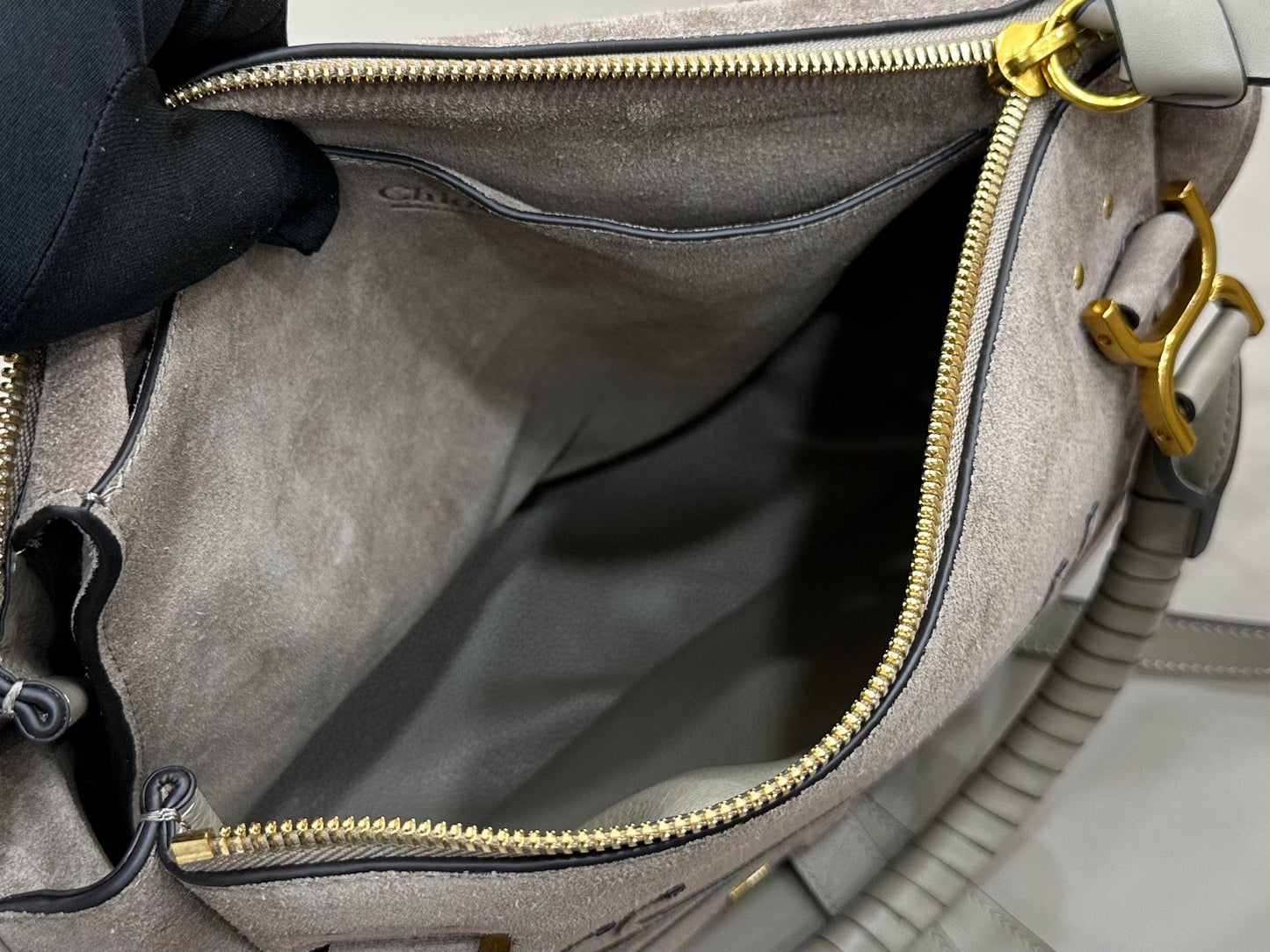 Chloe Marcie Bag Grey Suede 281265