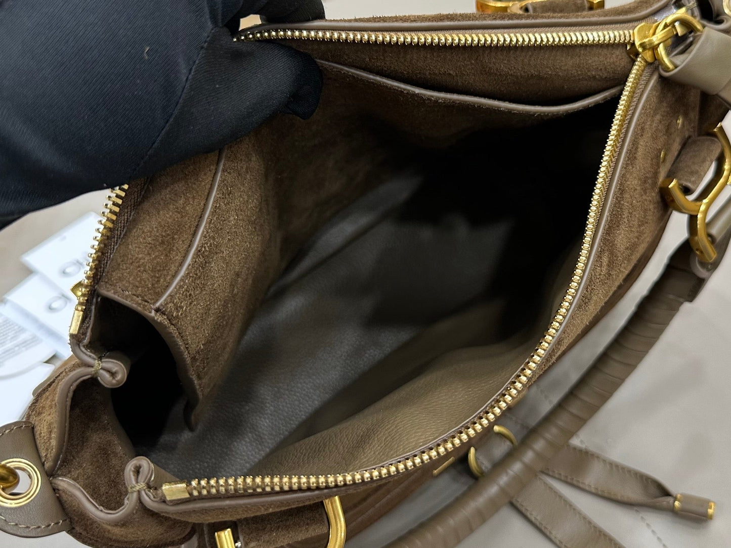 Chloe Marcie Bag Dark Brown Suede 281259