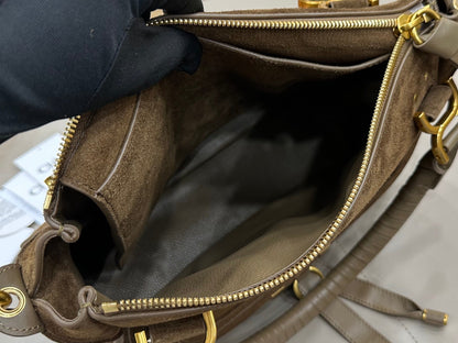 Chloe Marcie Bag Dark Brown Suede 281259