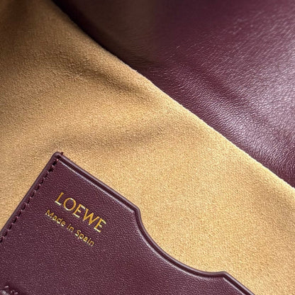 Loewe 2025 Ola 26 Bag Dark Burgundy Smooth Calfskin 274677