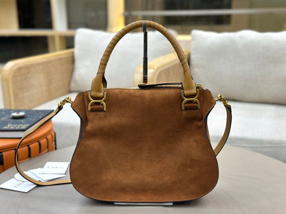 Chloe Marcie Bag Camel Suede 281247