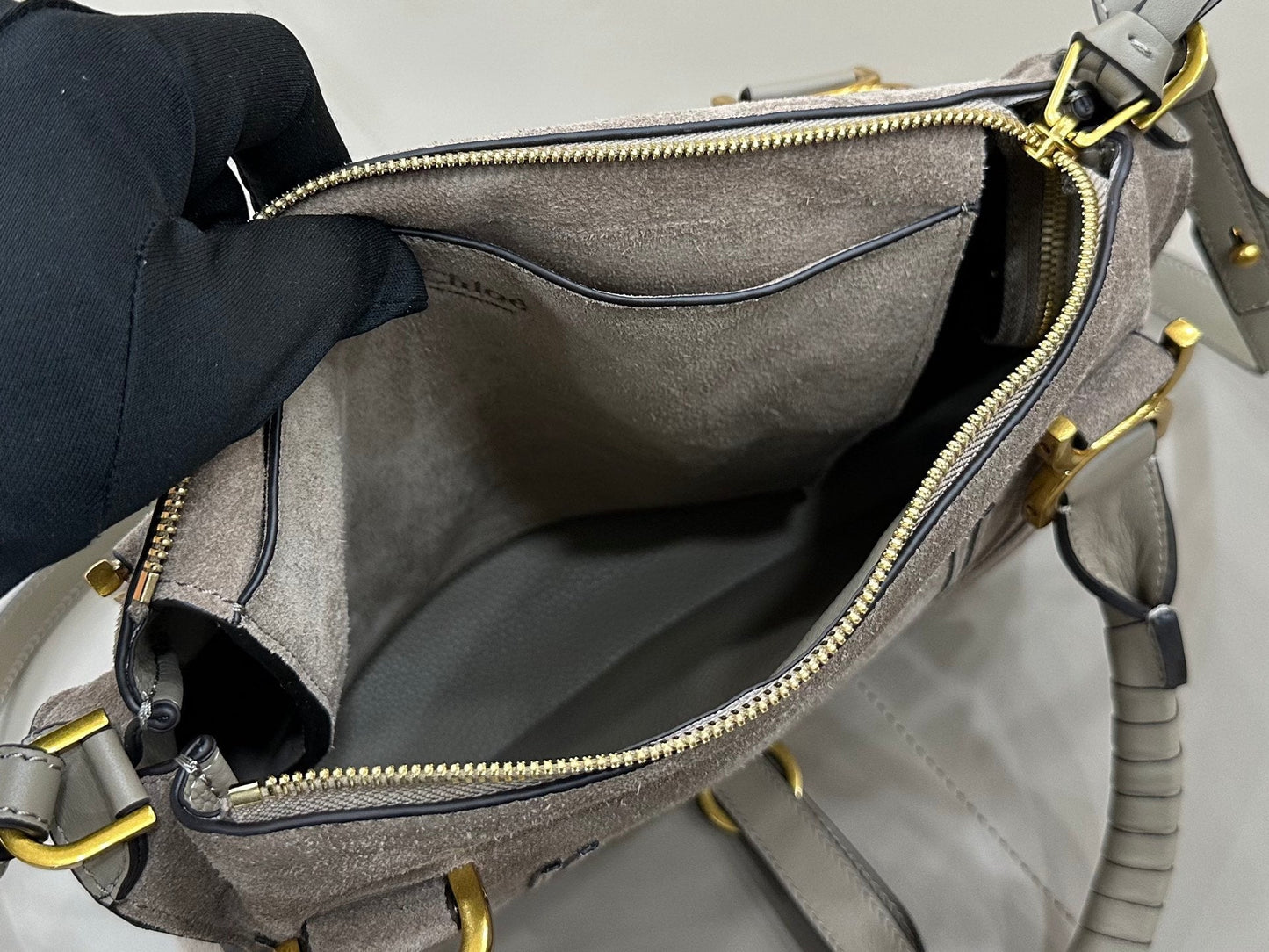 Chloe Small Marcie Bag Grey Suede 281267