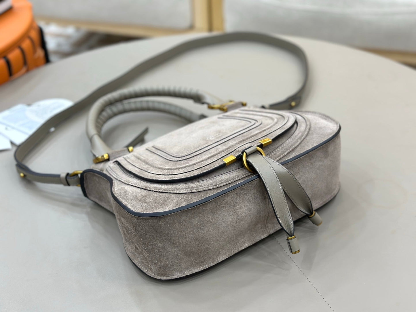 Chloe Small Marcie Bag Grey Suede 281267