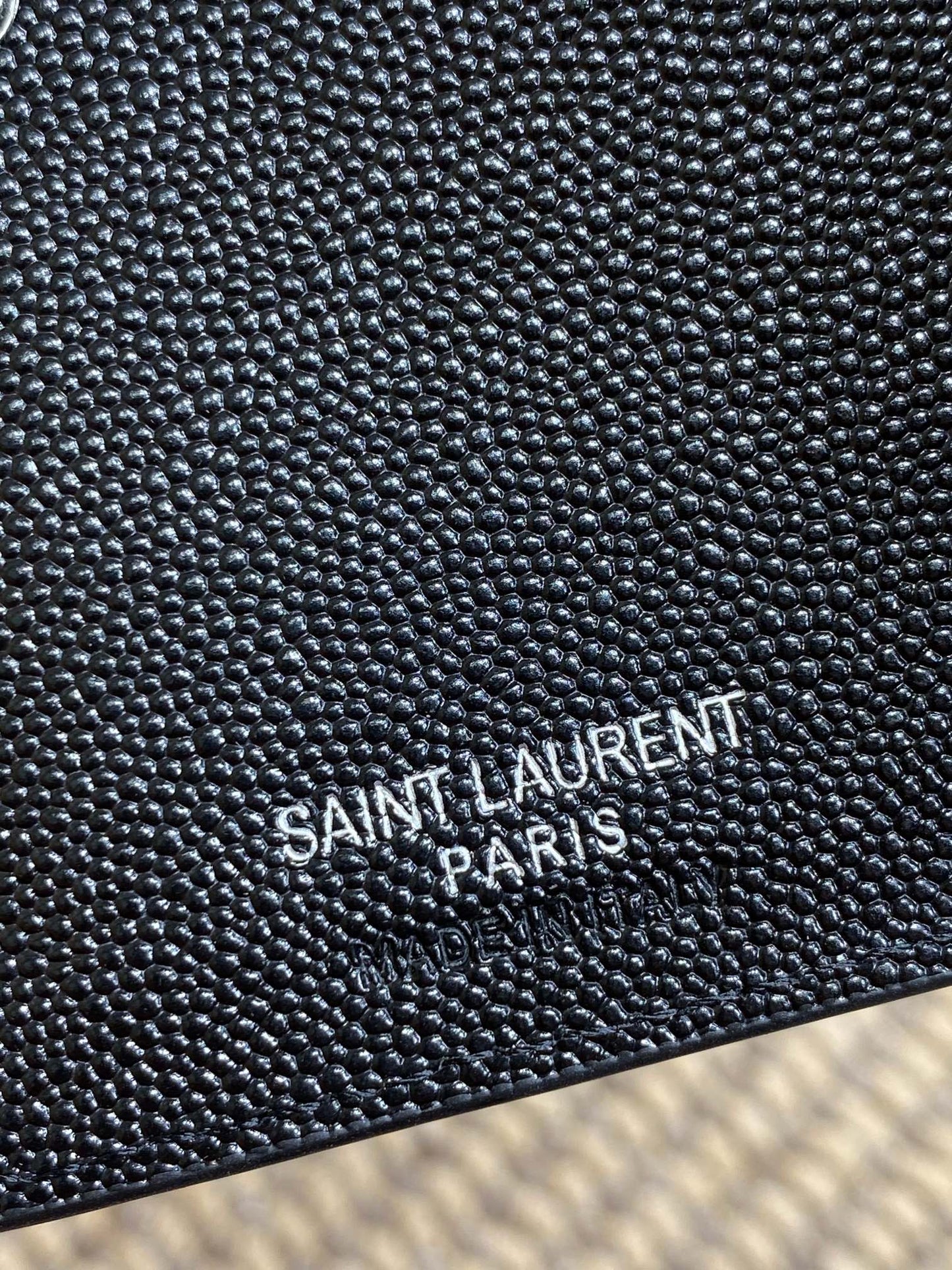 YSL Monogram Wallet Wallet 13cm Full Black Caviar Cowhide