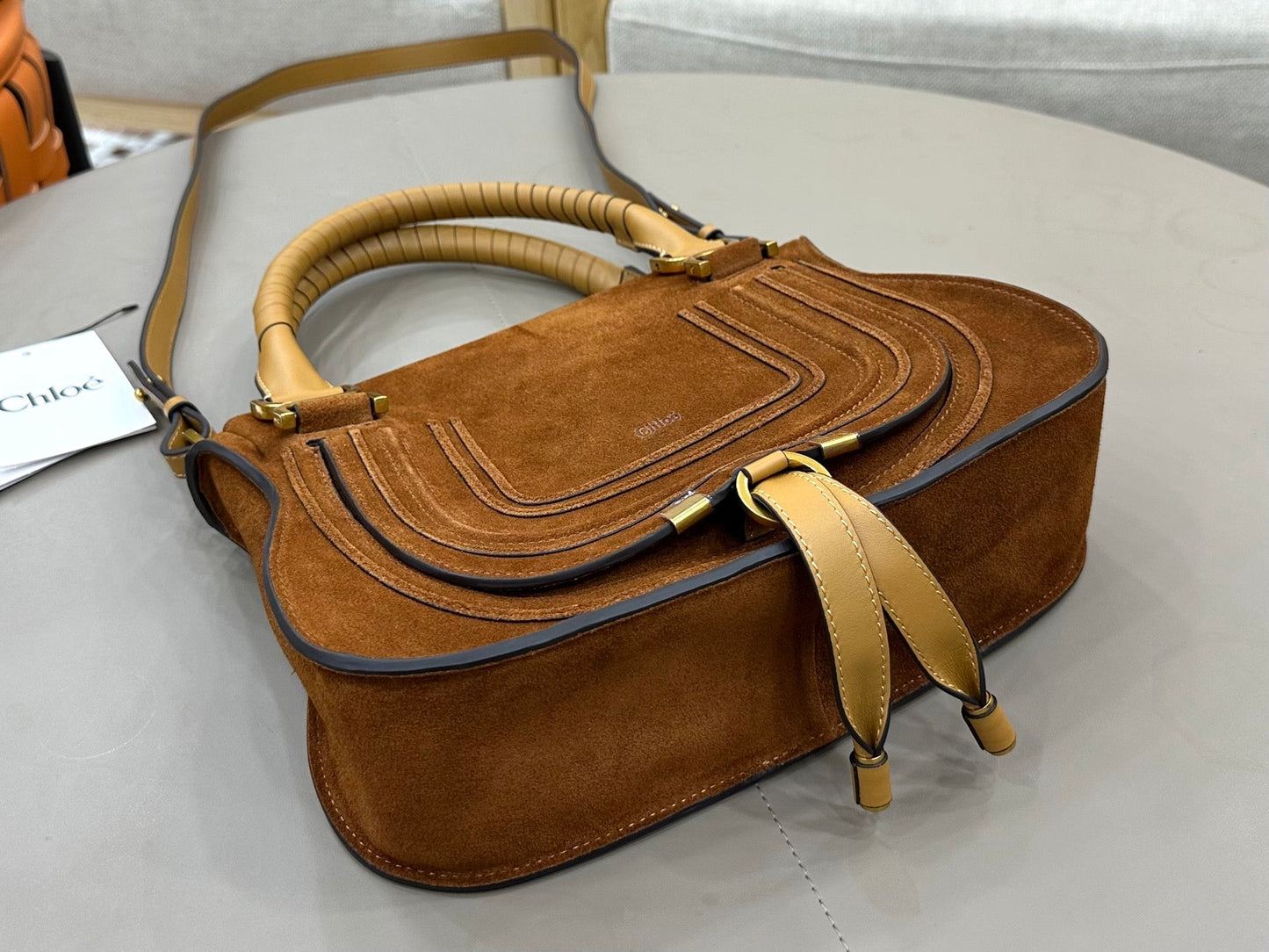 Chloe Small Marcie Bag Camel Suede 281250