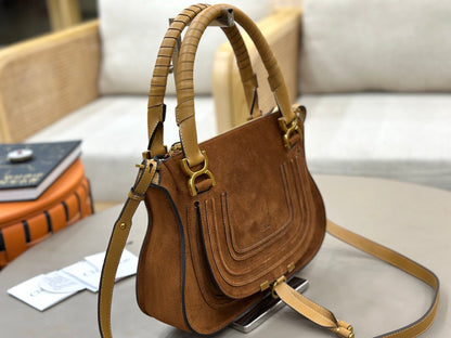 Chloe Small Marcie Bag Camel Suede 281250