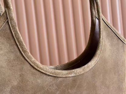 Miu IVY Hobo Bag Brown Suede