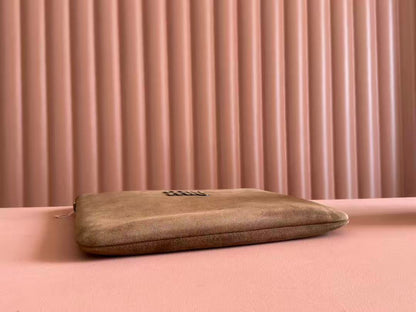 Miu IVY Hobo Bag Brown Suede