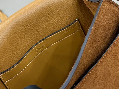 Chloe Marcie Saddle Bag Camel Suede 281245