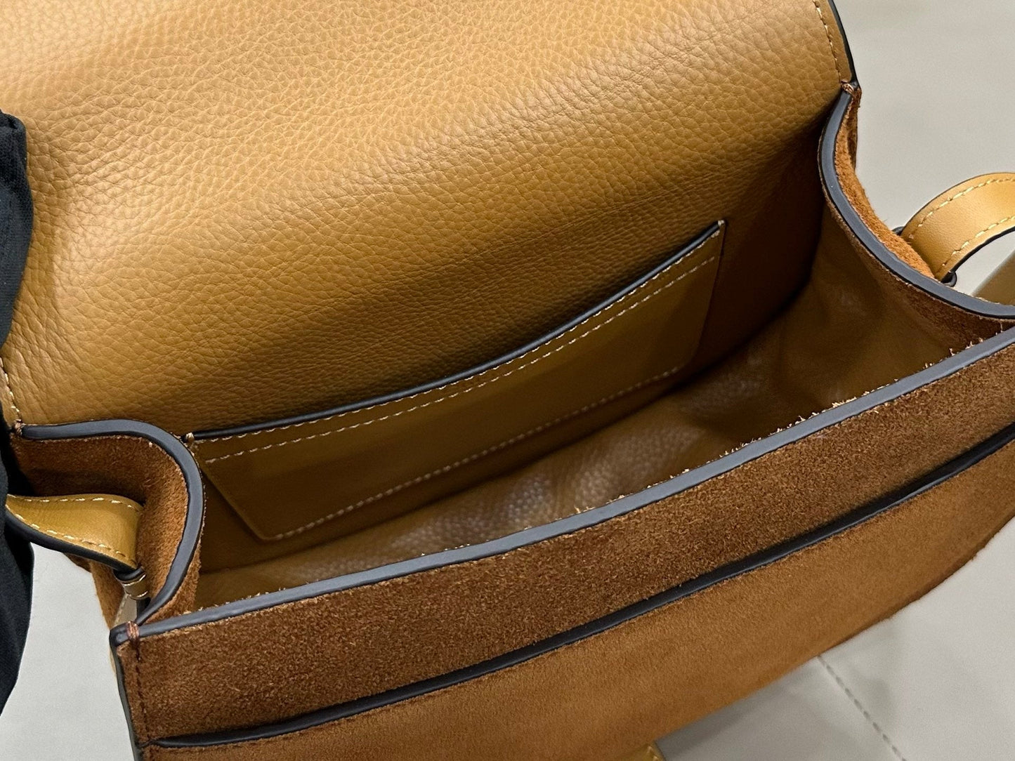 Chloe Marcie Saddle Bag Camel Suede 281245
