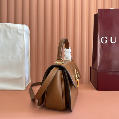 Gucci 2026 Siena Bag 25.5cm Black Gold Leather 277145