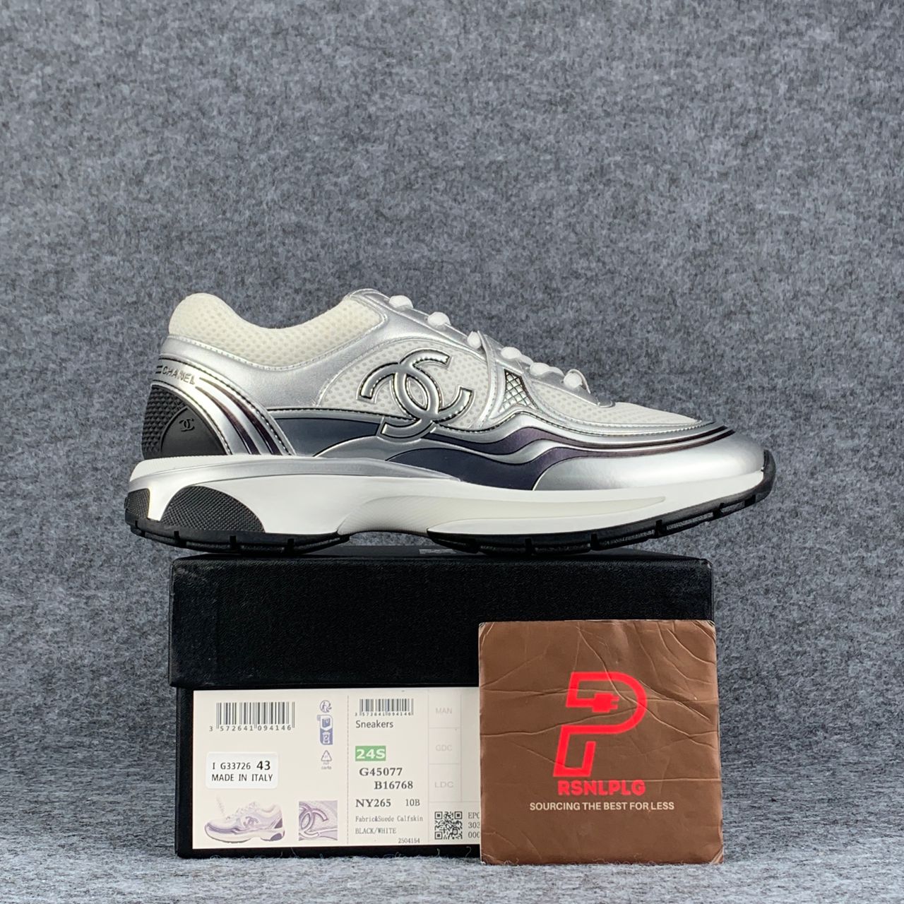 Chanel CC Logo Sneaker 'Grey Silver' (B-Grade)
