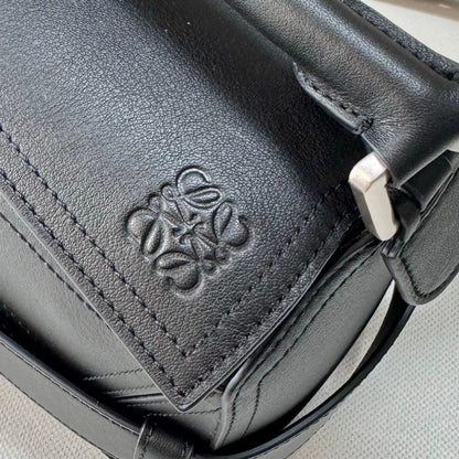 Loewe 2025 Puzzle Biker Bag Black Cowhide 274653