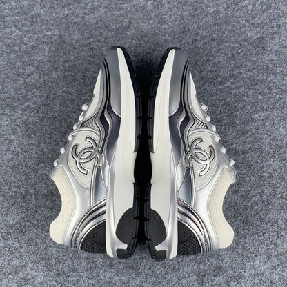Chanel CC Logo Sneaker 'Grey Silver' (B-Grade)