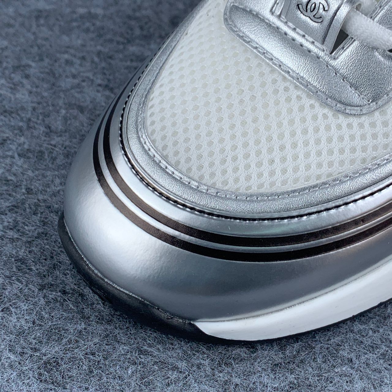 Chanel CC Logo Sneaker 'Grey Silver' (B-Grade)