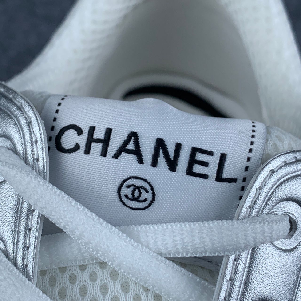 Chanel CC Logo Sneaker 'Grey Silver' (B-Grade)