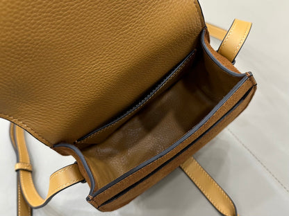 Chloe Small Marcie Saddle Bag Camel Suede 281242