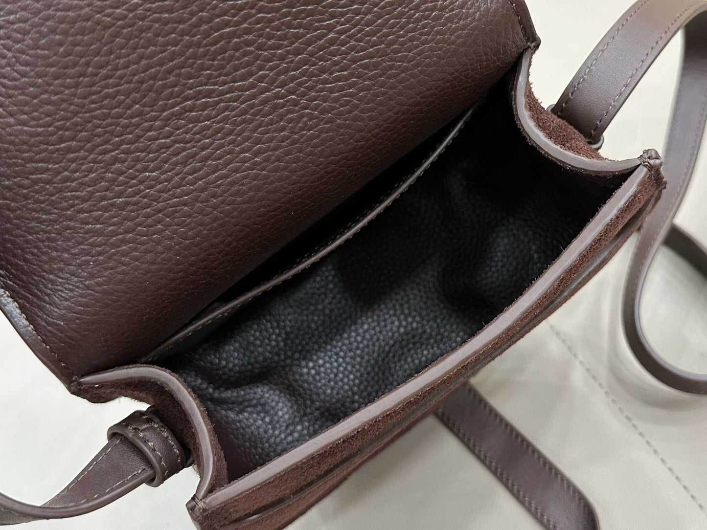 Chloe Small Marcie Saddle Bag Brown - Red Suede 281236
