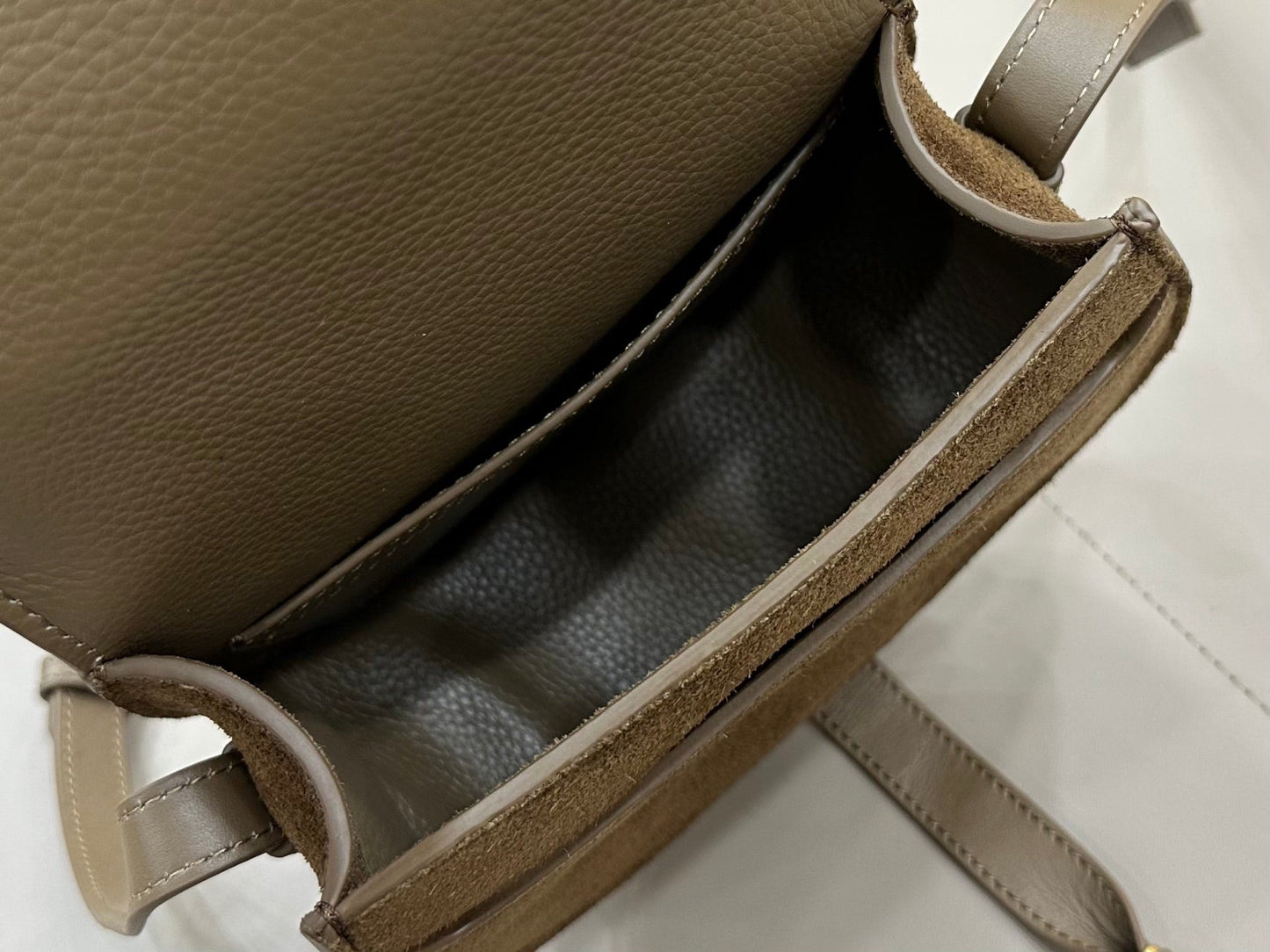 Chloe Small Marcie Saddle Bag Dark Brown Suede 281229