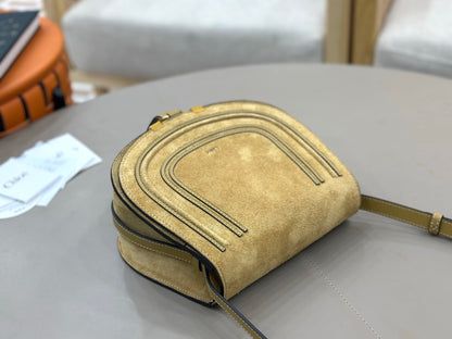 Chloe Marcie Saddle Bag Khahi Suede 281221