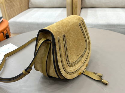 Chloe Marcie Saddle Bag Khahi Suede 281221