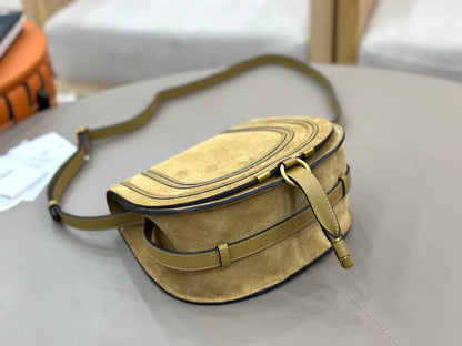 Chloe Marcie Saddle Bag Khahi Suede 281221