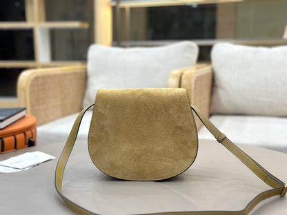 Chloe Marcie Saddle Bag Khahi Suede 281221
