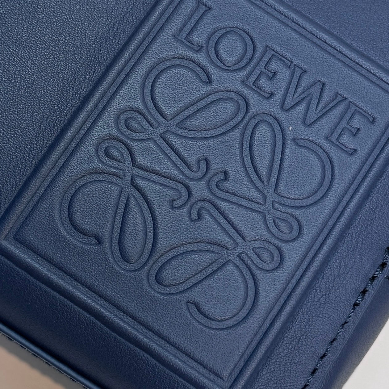 Loewe Mini Crossbody Camera Bag Navy Blue Calfskin