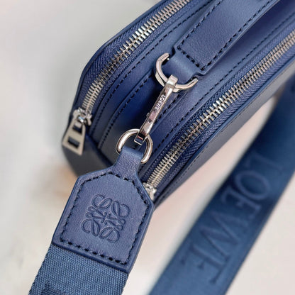 Loewe Mini Crossbody Camera Bag Navy Blue Calfskin