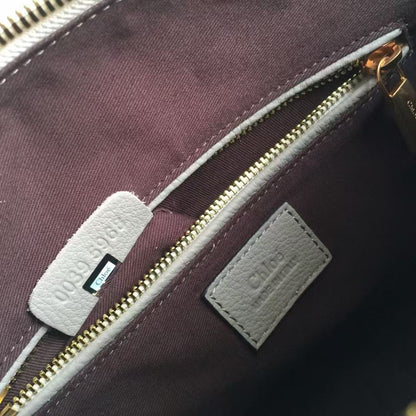 Chloe Marcie Bag Taupe Grained Leather
