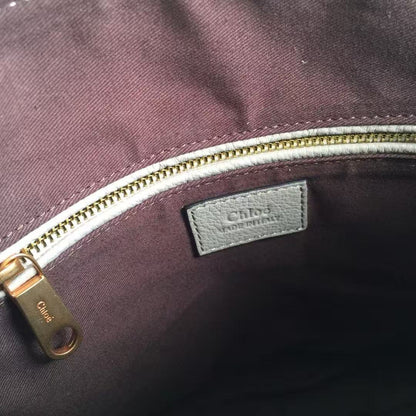 Chloe Marcie Bag Taupe Grained Leather