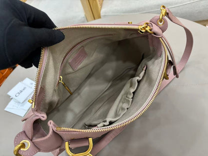 Chloe Marcie Bag Muted Pink Grain Leather