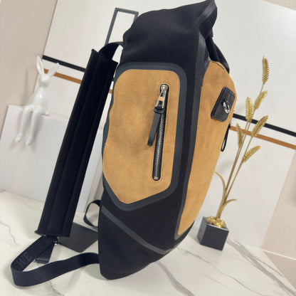 Loewe Flex Backpack Black Brown Suede Mesh