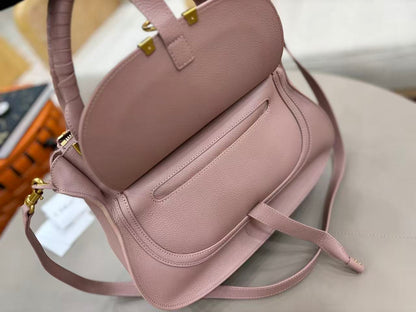 Chloe Marcie Bag Muted Pink Grain Leather