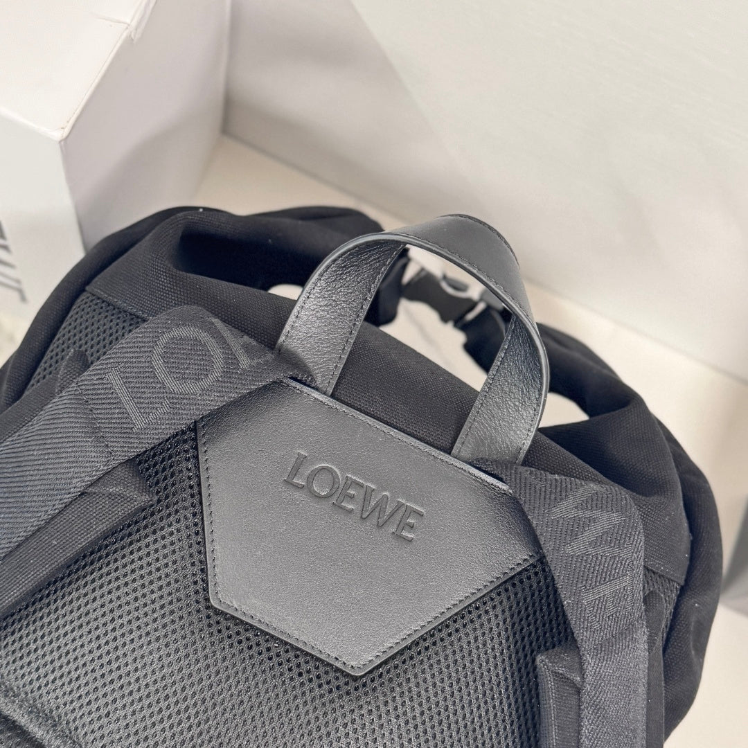Loewe Flex Backpack Black Brown Suede Mesh