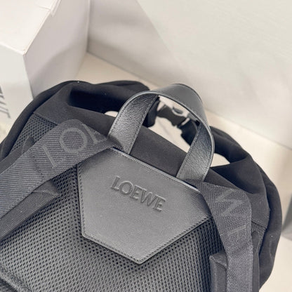 Loewe Flex Backpack Black Brown Suede Mesh