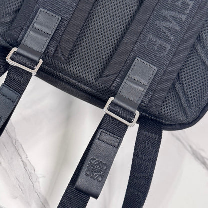 Loewe Flex Backpack Black Brown Suede Mesh