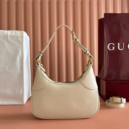 GG Aphrodite Shoulder Bag Cream Cowhide